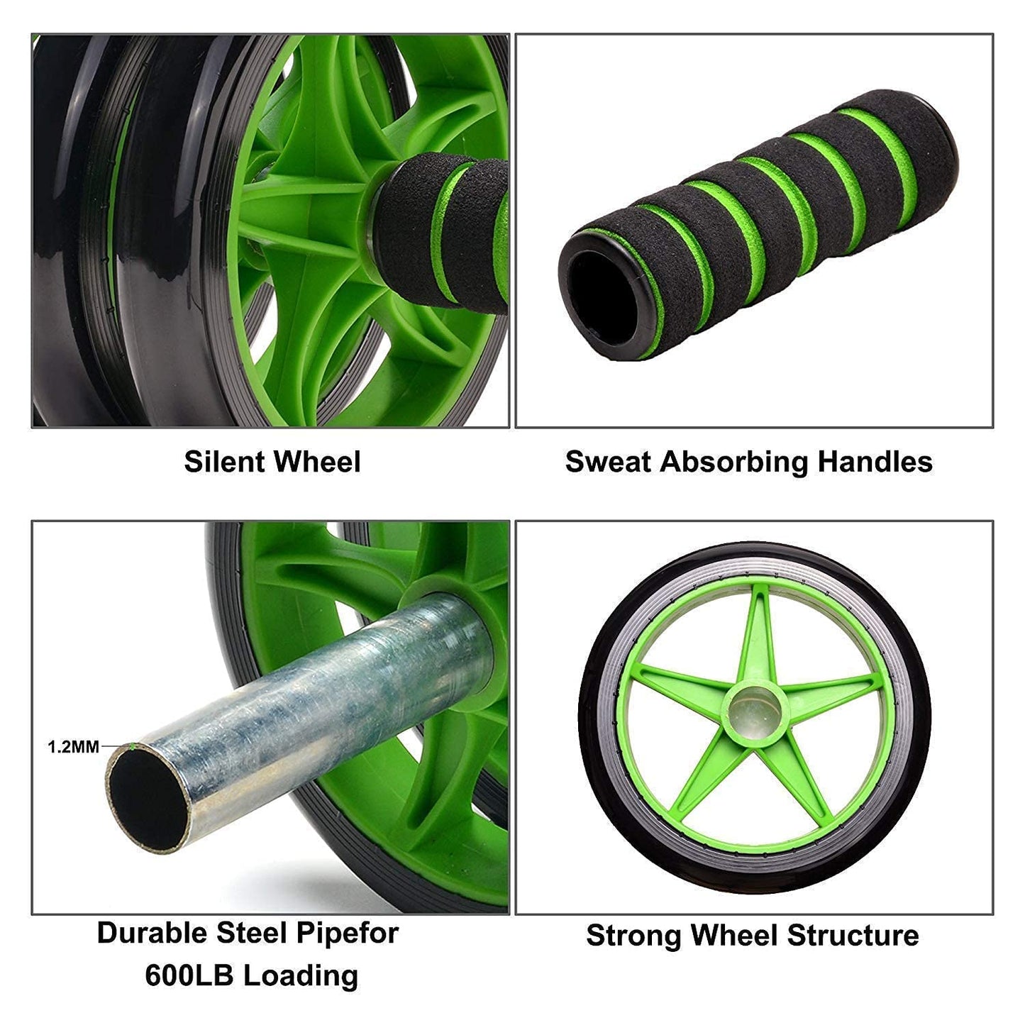 Ab Roller 3 Wheel Abs Carver for Abdominal & Stomach Exercise Training with Mat