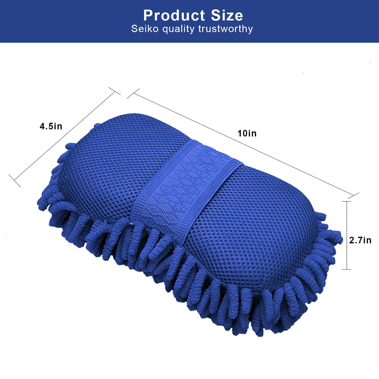 Car Wash Sponge and Mitt Premium Microfiber Scratch-Free Washing Mitten for Auto Exterior Interior Cleaning Care Accessories Lint Free