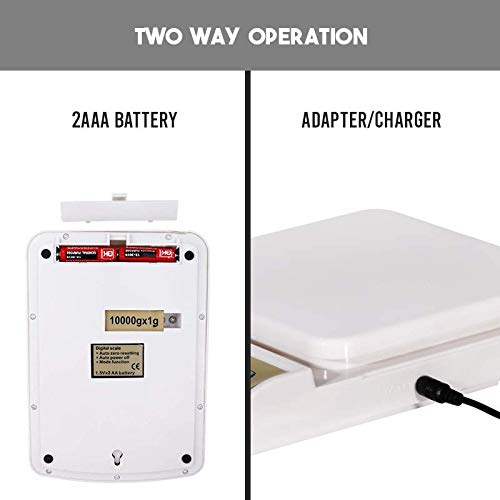 Kitchen Weighing Scale With Tare Function SF 400A with Adaptor 10 kg Digital Multi-Purpose food weight machine for shop home use baking small portable countertop plastic ABS body