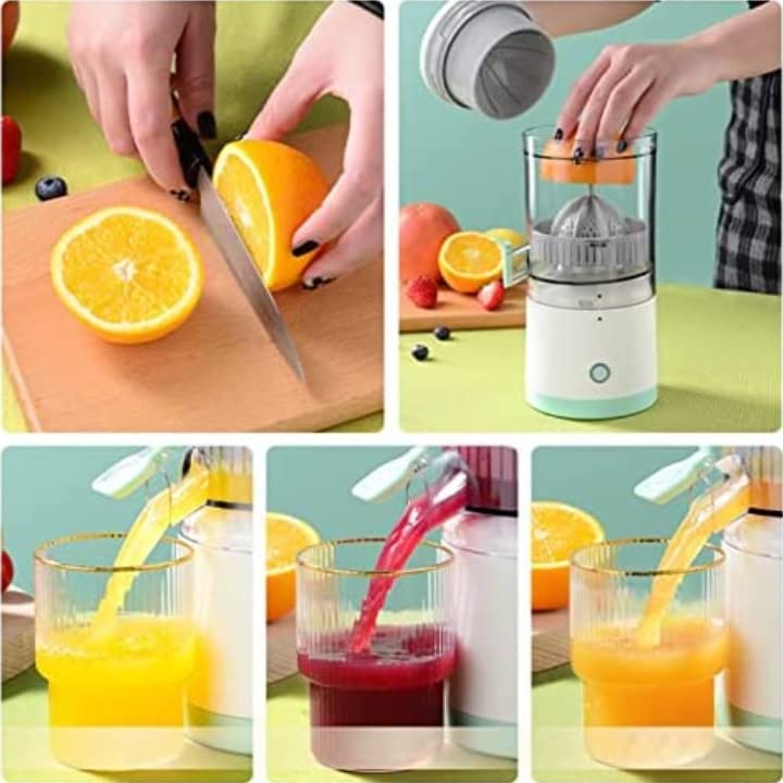 Automatic Citrus Fruit Juicer Electrical Orange Juicer Squeezer Electric Lemon Rechargeable and for Grapefruit Lime Pomegranate USB Best Juicer