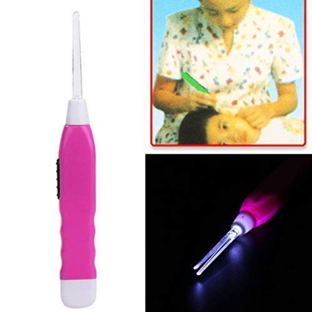 LED Flashlight Earpick For Ear Wax Remover Tool Kit, Ear Cleaner Tool For Baby Kids And Ear Wax Cleaner For Adults (Pack of 3)