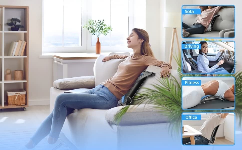 Neck Relaxer & Back Stretcher for Cervical Pain Pillow Traction Back Stretcher for Back Pain Relief Posture Correction Acupressure both Relaxer for Fitness tool