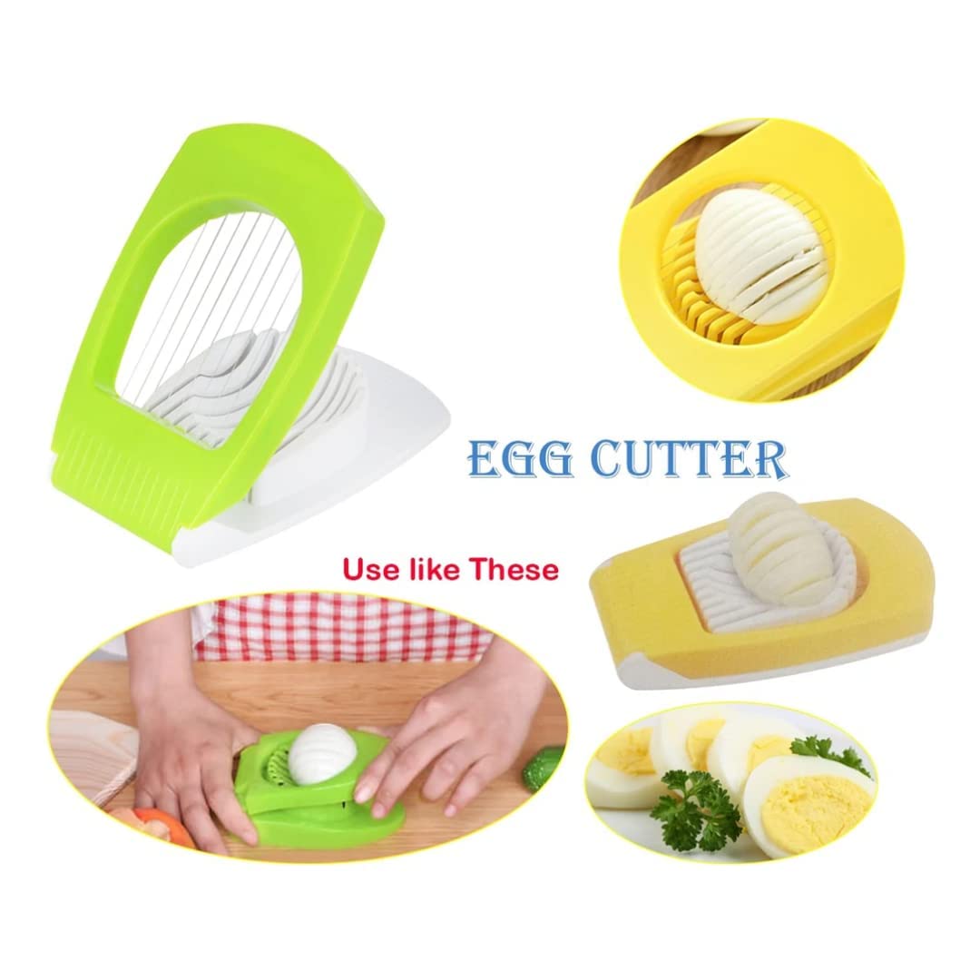 Egg Cutter Slicer, Boiled Eggs Cutter Stainless Steel Cutting Wires, Multi Purpose Slicer for Hard Boiled Eggs Topper