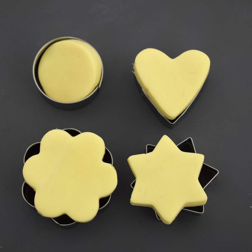 Cookie Cutter 20Pcs Set/Stainless Steel Heart Flower Round Star 4 Different Shapes Cookie Cutter Set Biscuit Mould, Fruit Cutters, Cake Pastry Mold for Kitchen Baking Tools Set
