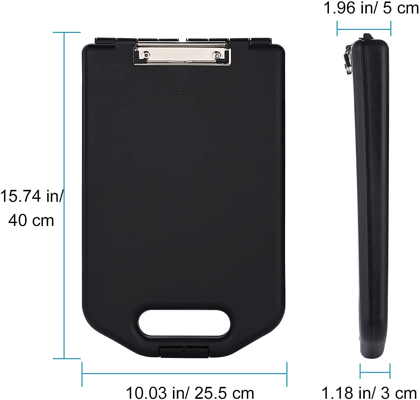 Clipboard with Storage Plastic Storage Clipboard Form Holder Binder with High Capacity Clip Posse Box for Office Business Professionals Stationer