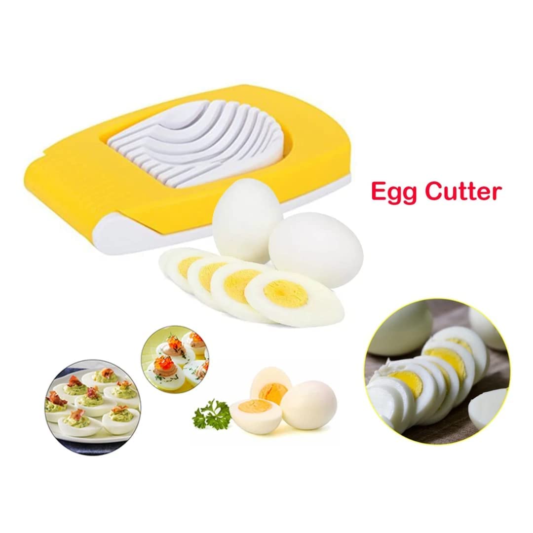 Egg Cutter Slicer, Boiled Eggs Cutter Stainless Steel Cutting Wires, Multi Purpose Slicer for Hard Boiled Eggs Topper