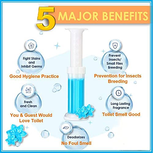 Flower Gel Bathroom Air Fresher, Toilet cleaner gel injection For Bathroom Freshner (Pack Of 2 Pcs))