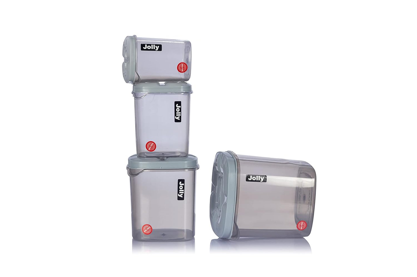 Food Grade Quality Plastic Jolly Kitchen Grocery Storage Plastic Container Set (4 PCS SET)