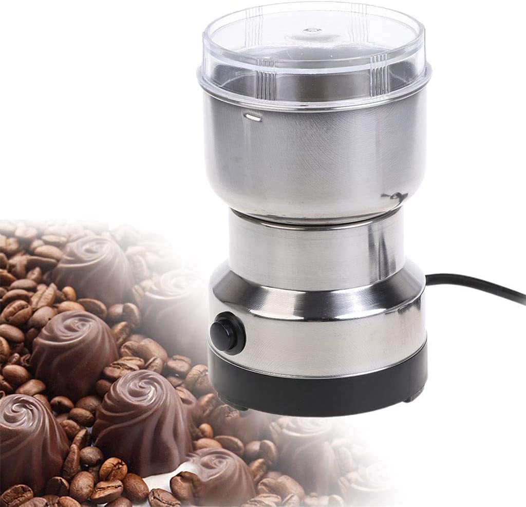 Coffee Grinder Multi Functional Electric Stainless Steel Herbs Spices Nuts Grain Grinder, Portable Coffee Bean Seasonings Spices Mill Powder Machine Grinder