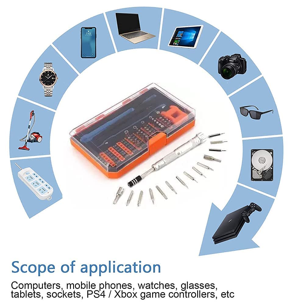 52 in 1 Screwdriver Set, Multifunctional Pair Tool 52 in 1, Professional Electronics Repair Tool Kit, Magnetic Driver Kit for Mobile, Laptop, Gaming