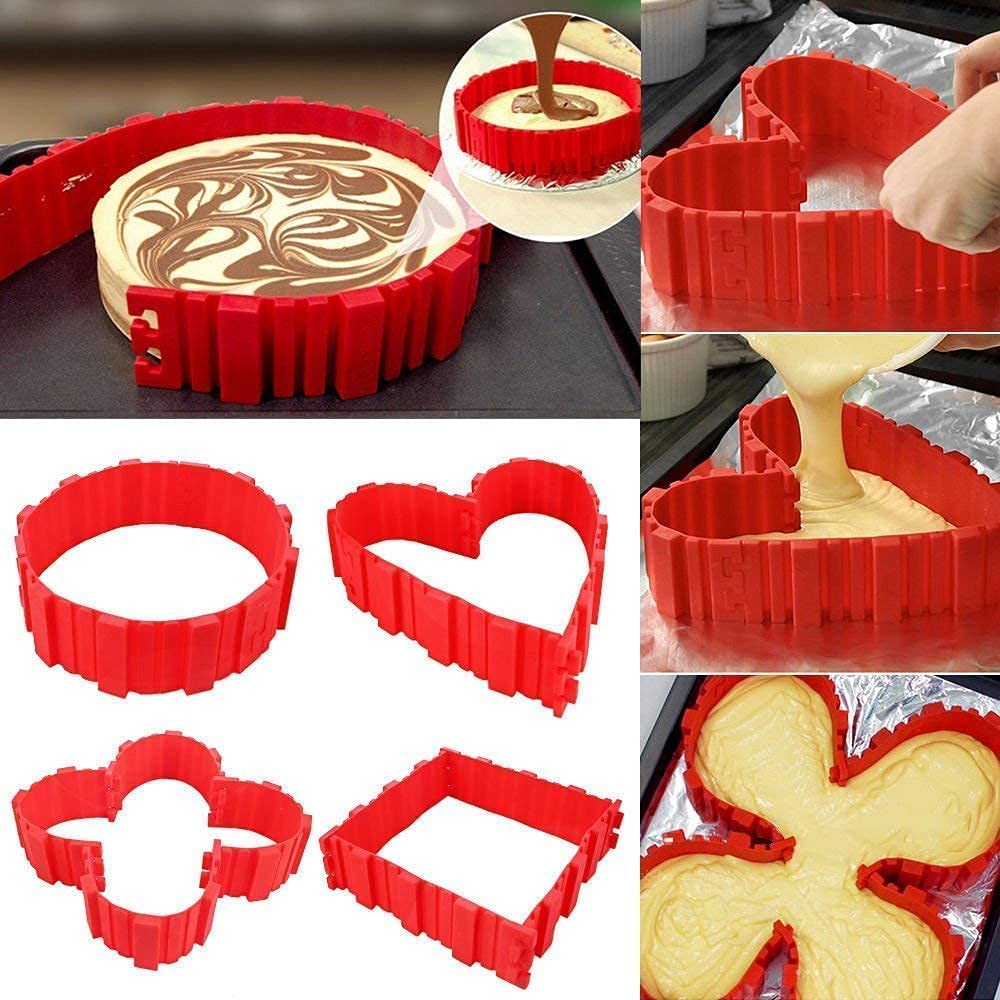 Cake Decor 4 pcs Magic Bake Snake Silicon Modeling Baking Cake Mould Cupcake Moulds Bake Snake Muffin Mould