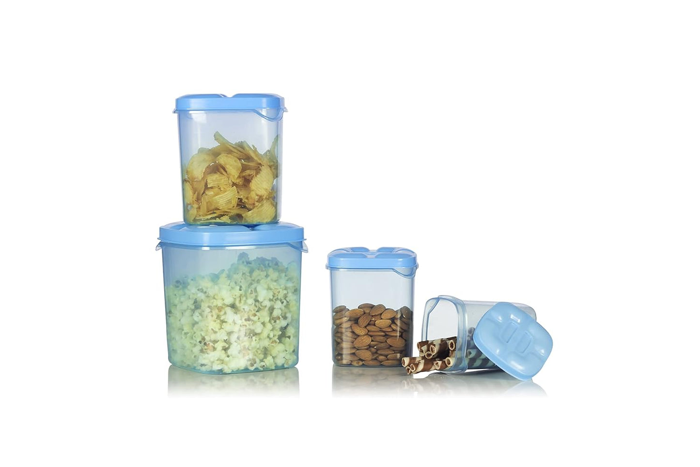 Food Grade Quality Plastic Jolly Kitchen Grocery Storage Plastic Container Set (4 PCS SET)