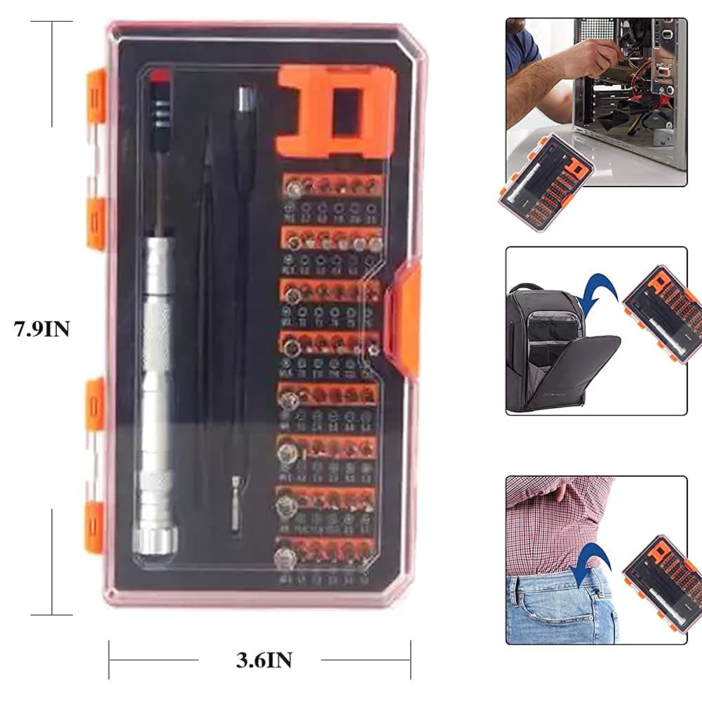 52 in 1 Screwdriver Set, Multifunctional Pair Tool 52 in 1, Professional Electronics Repair Tool Kit, Magnetic Driver Kit for Mobile, Laptop, Gaming