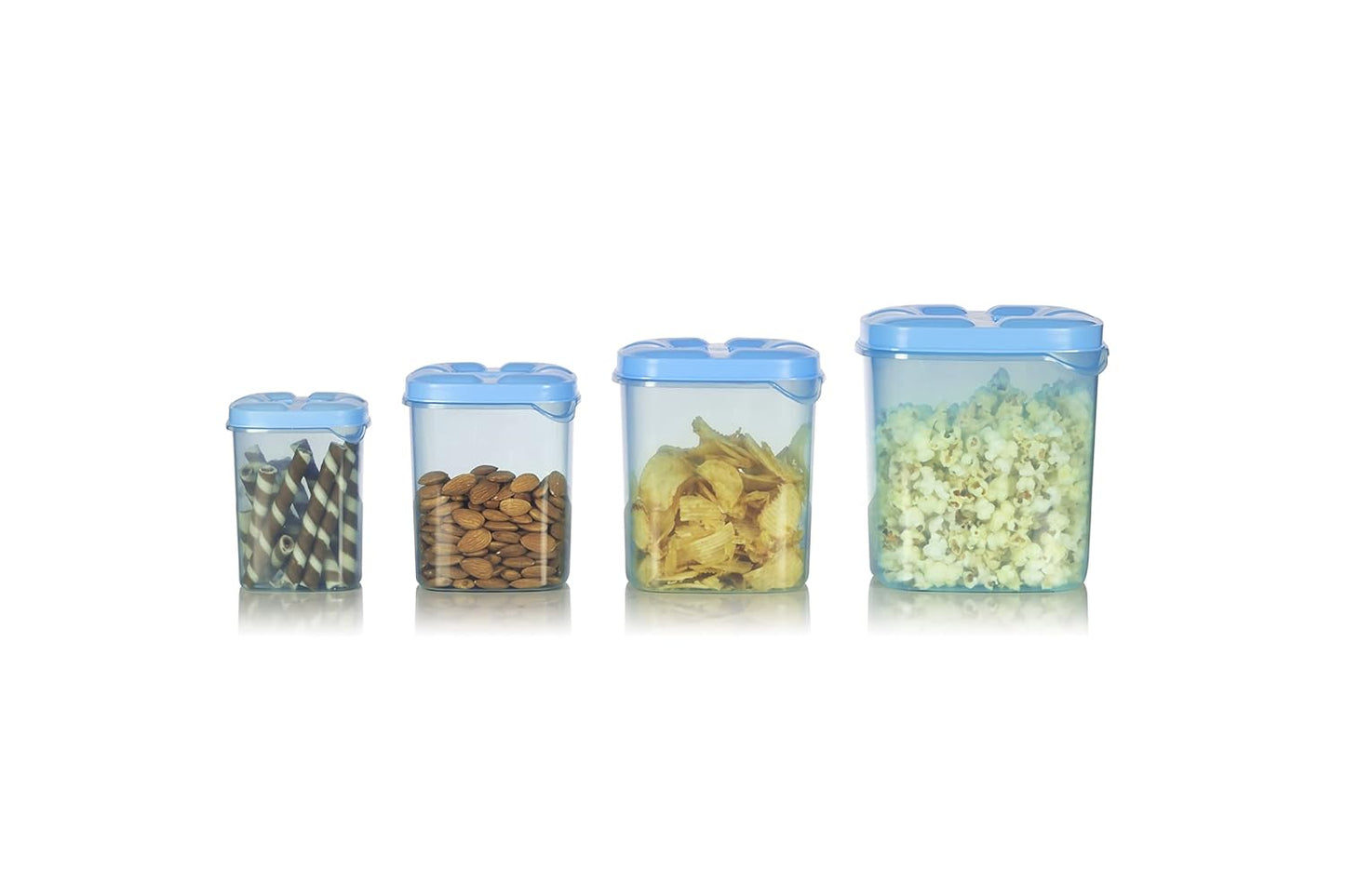 Food Grade Quality Plastic Jolly Kitchen Grocery Storage Plastic Container Set (4 PCS SET)