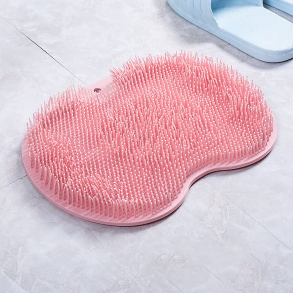 Lazy Silicone Bath Massage Cushion with Suction Cup, Shower Foot Scubber Brush Foot Bath Mat Scrubber, Anti-Slip Exfoliating Dead Skin Massage Pad Lazy Wash Feet Bathroom Mat