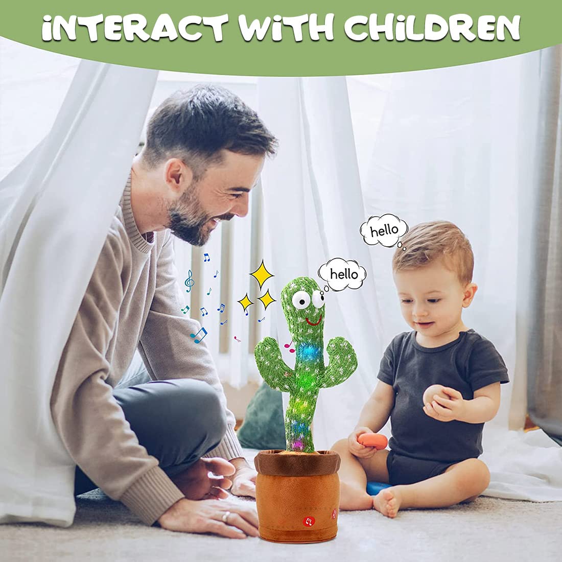 Talking Cactus For Kids Dancing Cactus Toys Can Sing Wriggle Singing Recording Repeat What You Say Funny Education Toys Playing Home Decor Items For Kids