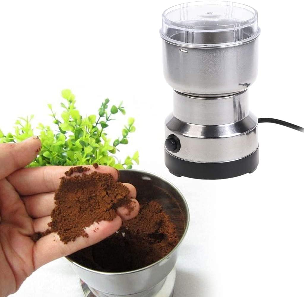 Coffee Grinder Multi Functional Electric Stainless Steel Herbs Spices Nuts Grain Grinder, Portable Coffee Bean Seasonings Spices Mill Powder Machine Grinder