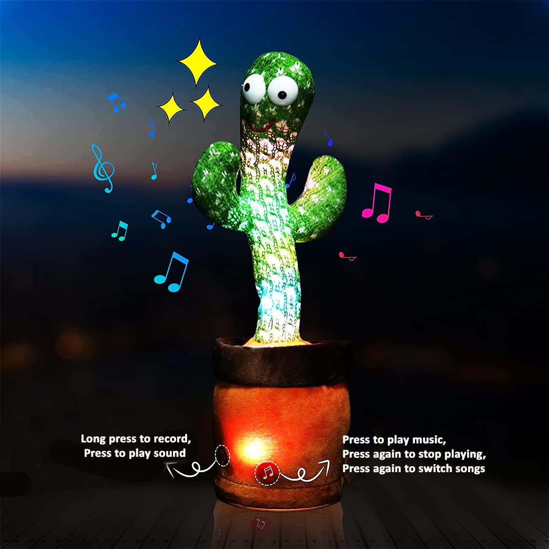Talking Cactus For Kids Dancing Cactus Toys Can Sing Wriggle Singing Recording Repeat What You Say Funny Education Toys Playing Home Decor Items For Kids