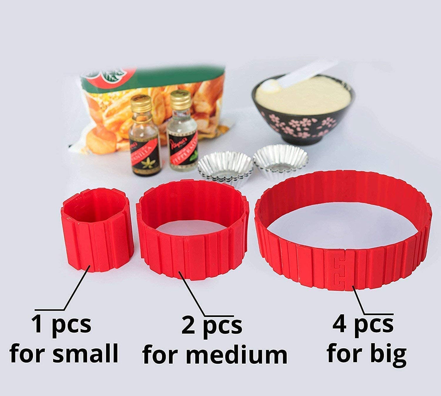 Cake Decor 4 pcs Magic Bake Snake Silicon Modeling Baking Cake Mould Cupcake Moulds Bake Snake Muffin Mould