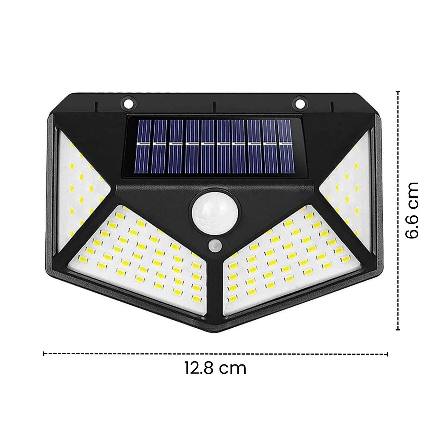 Motion Sensor Solar Garden Lights Outdoor Waterproof, Automatic Solar Powered Wall Lights, Home Security Light for Balcony Terrace Compound Gate Backyard 100 LED