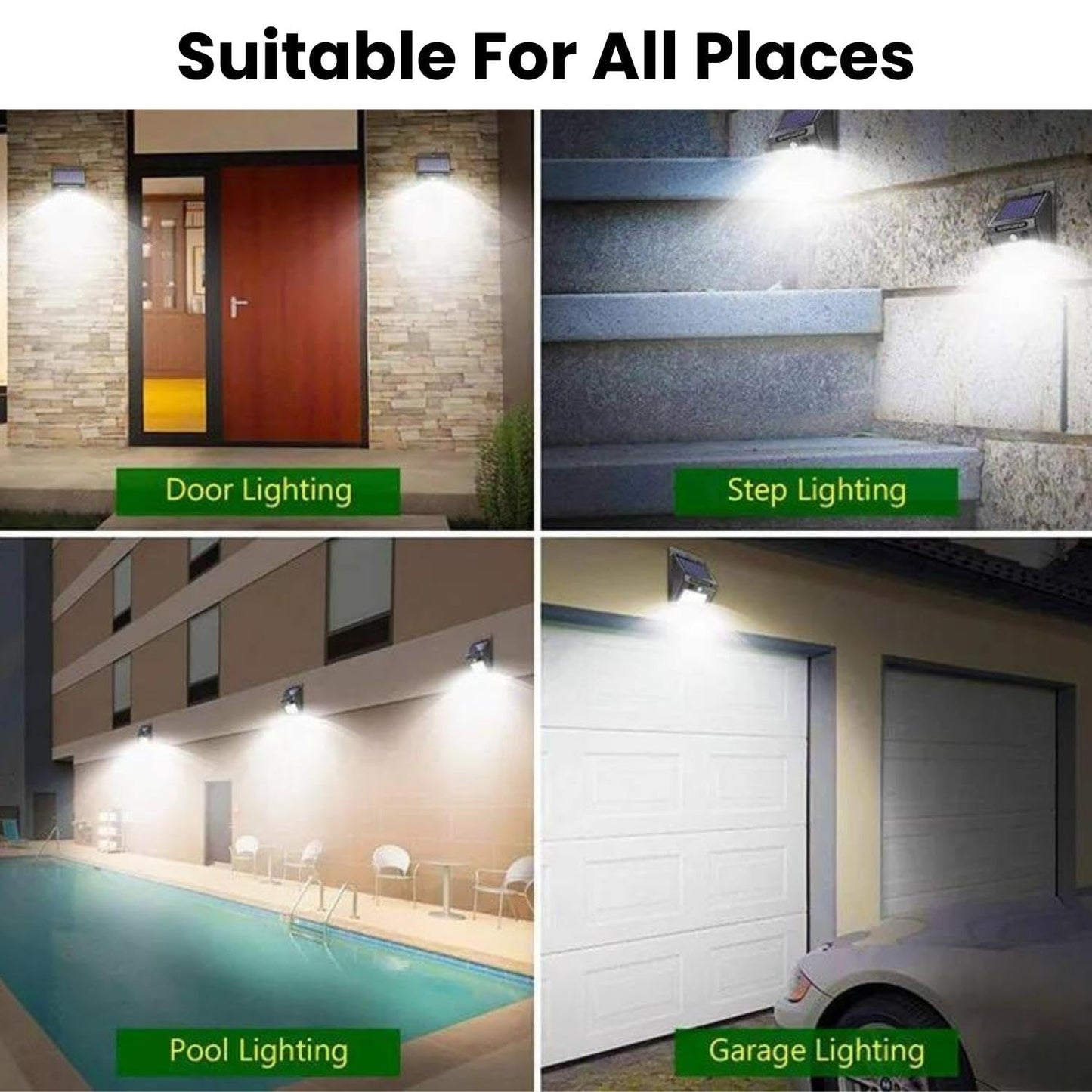 LED Solar Light Motion Sensor Solar Garden Lights Outdoor Waterproof, Automatic Solar Powered Wall Lights, Home Security Light for Balcony Terrace Compound Gate Backyard 20 LED