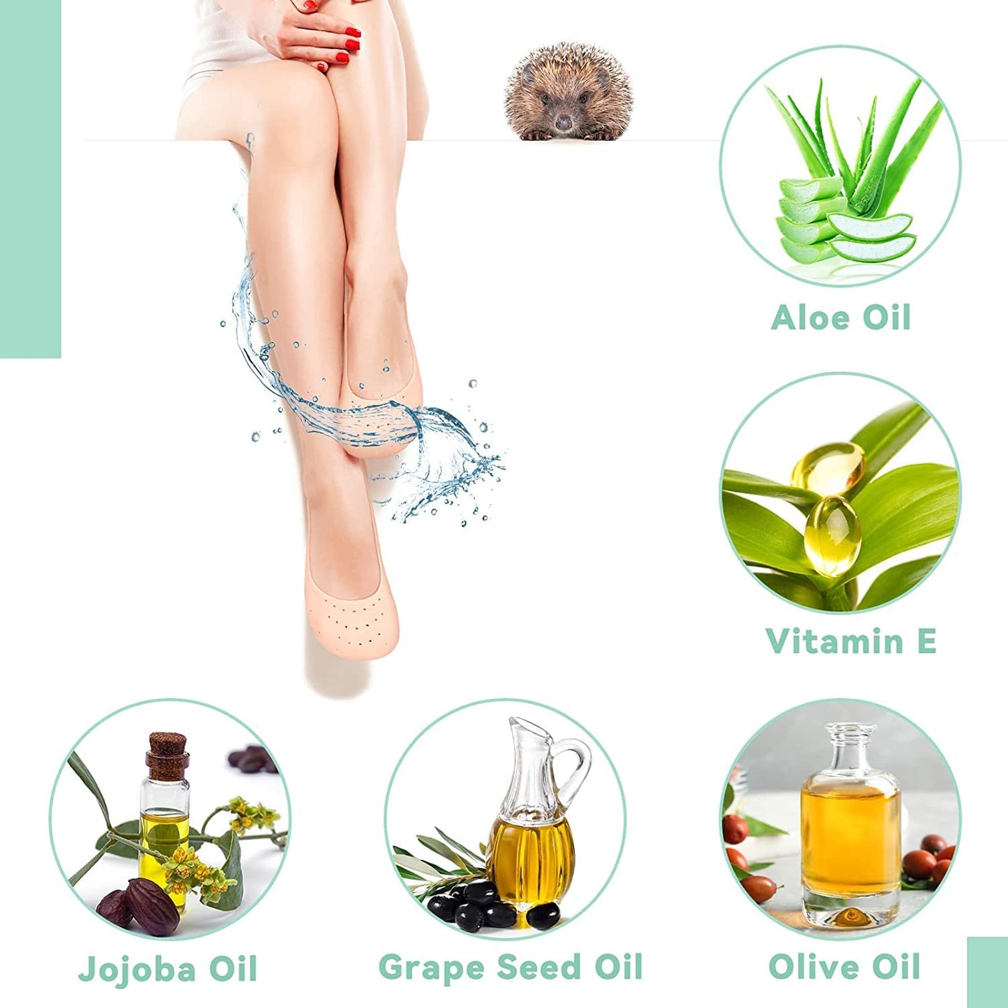 3 Set Combo of Silicone Gel Heel Pad Socks for Heel Swelling Pain Relief, Anti Crack Dry Hard Cracked Heels Repair Cream Foot Care Ankle Support Cushion for Men And Women (Full Heel Socks)