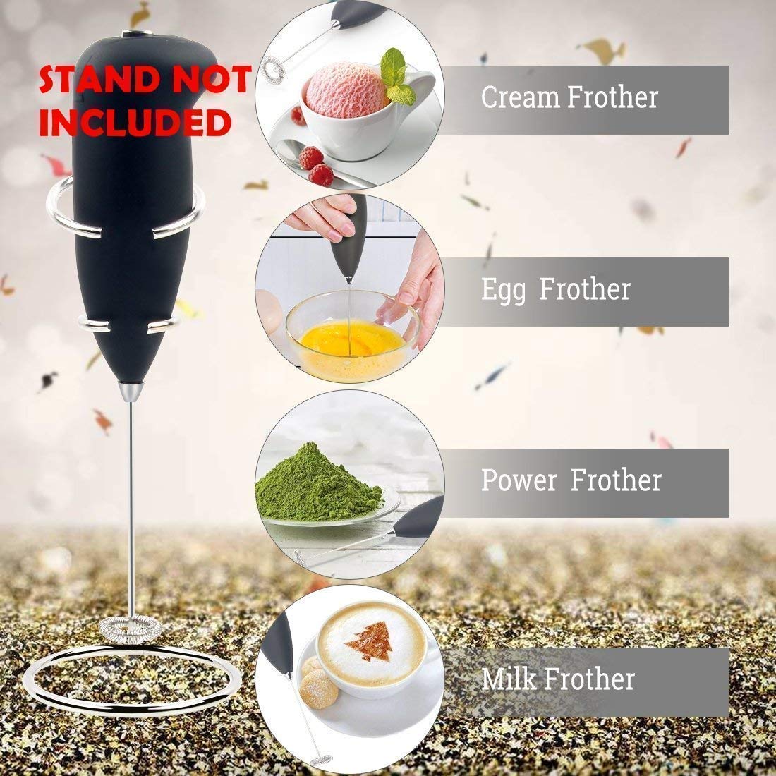Electric Foam Maker Coffee Bitter Blender for Milk, Coffee, Egg Beater, Juice, Battery Operated Bitter