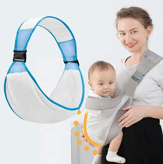 Hands Free Baby Carrier Ergonomic 3D Mesh Baby Wraps Carrier, Adjustable Baby Sling, Lightweight Breathable Baby Carrier Wrap