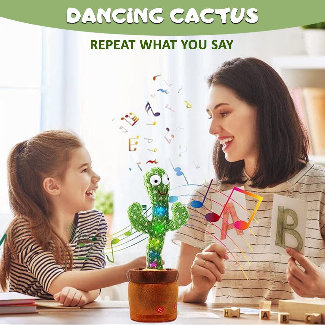 Talking Cactus For Kids Dancing Cactus Toys Can Sing Wriggle Singing Recording Repeat What You Say Funny Education Toys Playing Home Decor Items For Kids