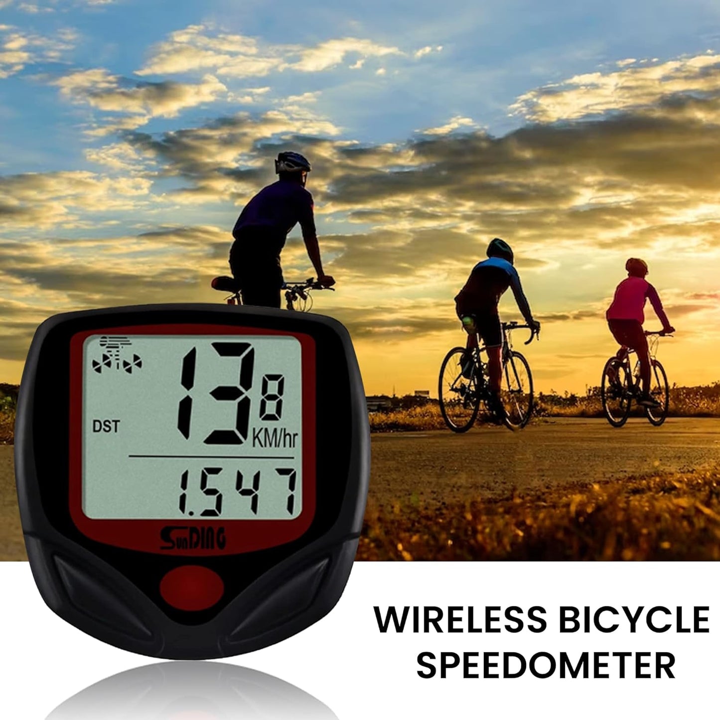 Cycle Speedometer Waterproof Bicycle Odometer 14 in 1 Function Cycle Meter Speed Sensor Wired Cyclocomputer
