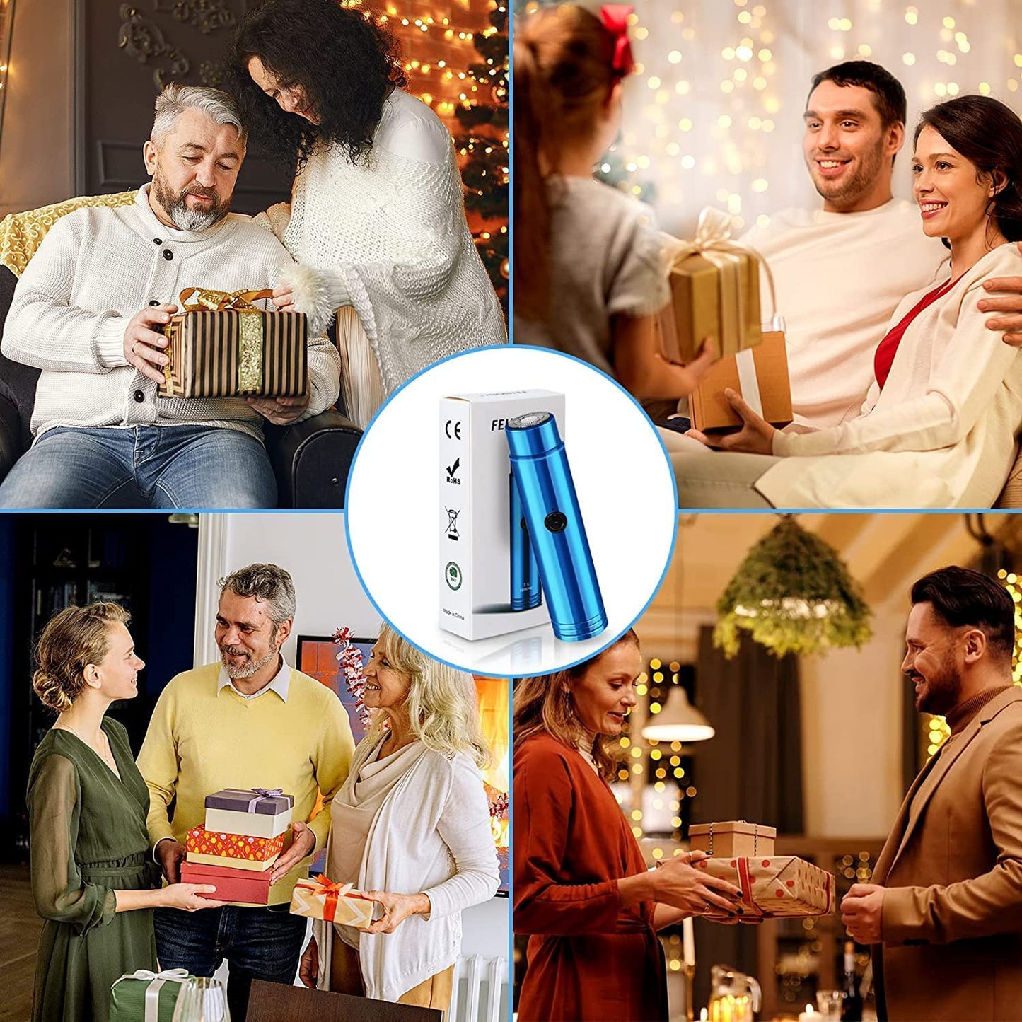 Mini Portable Electric Shaver for Men and Women, Unisex Travelling Washable USB Beard Shaver and Trimmer for face,under Arms Shaving Wet and Dry Use and Low-Noise (Dark Blue)